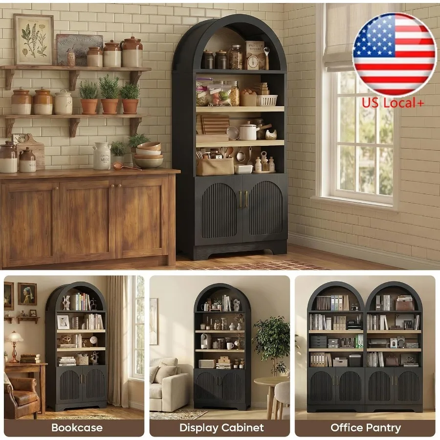 Storage & Organization - 71인치 높이의 아치형 주방 수납장, MDF
