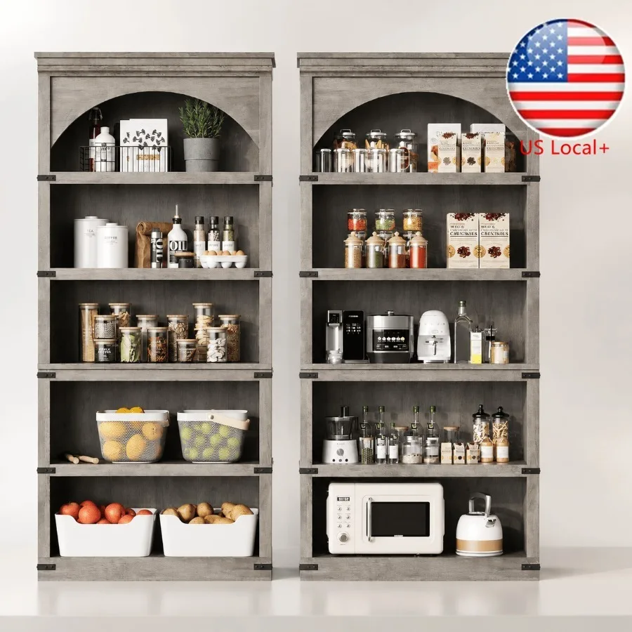 Storage & Organization - 68.7cm 높이의 농가 스타일 아치형 책장,