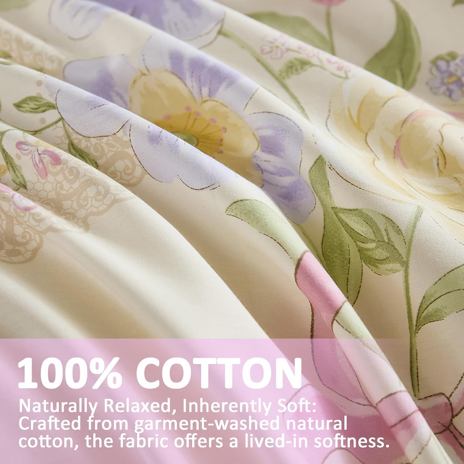 플로럴 패턴의 퀸/킹 사이즈 이불 커버 세트 - 100 - Aesthetic Floral Duvet Cover 리뷰 및 가격