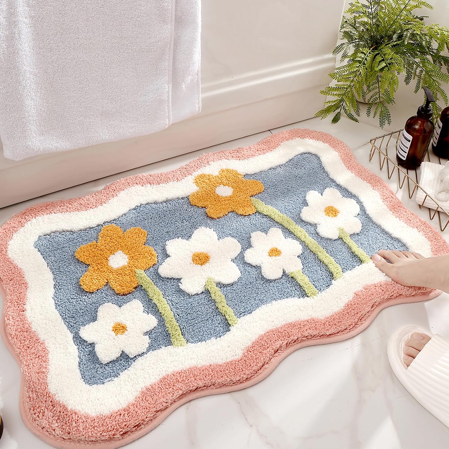 미끄럼 방지 부드러운 인조 양모 욕실 매트 빠른 건조  - Quick Dry Diatomite Bath Mat 리뷰 및 가격