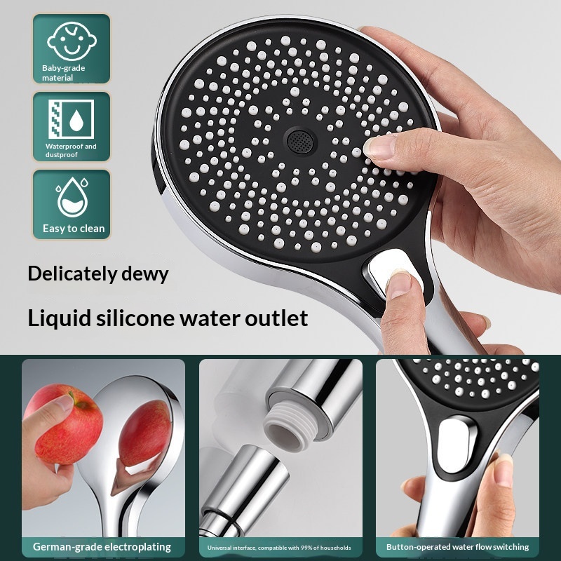 고압 휴대용 샤워 헤드, 3가지 분사 모드, 실리콘 재 - High Pressure Shower Head Handheld 리뷰 및 가격