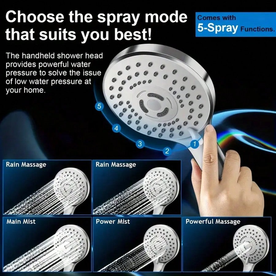고압 분사형 샤워 헤드와 핸드 샤워기 세트, 8인치 헤 - High Pressure Shower Head Handheld 리뷰 및 가격