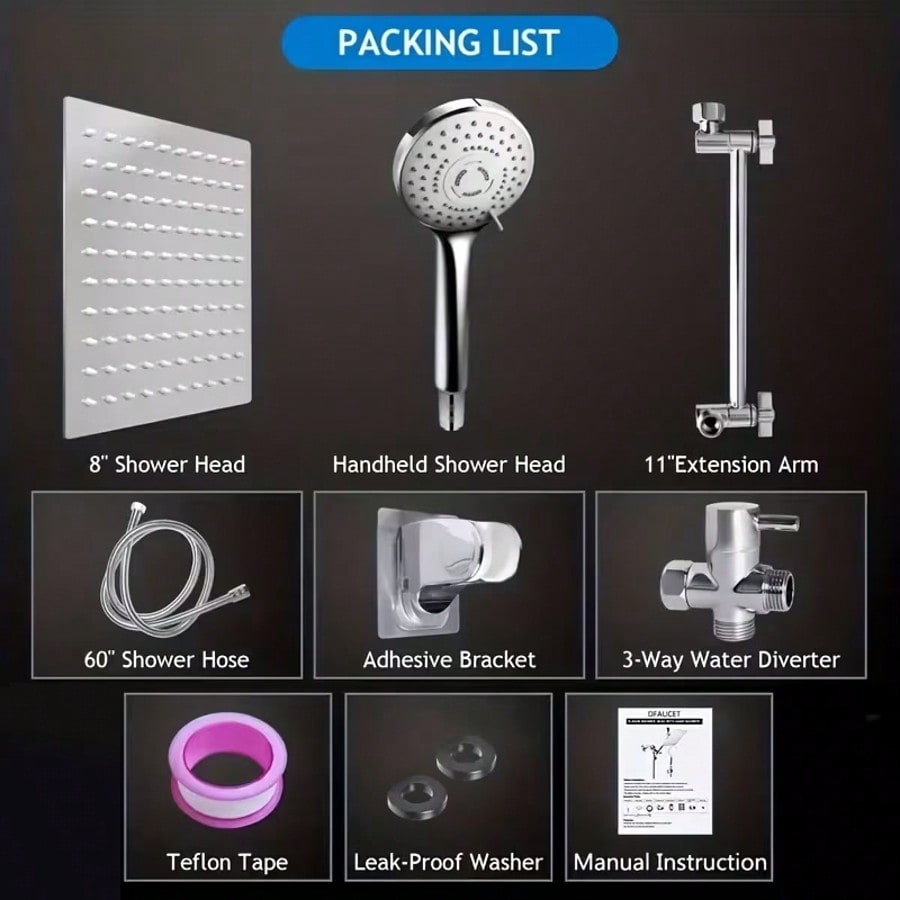 고압 분사형 샤워 헤드와 핸드 샤워기 세트, 8인치 헤 - High Pressure Shower Head Handheld 리뷰 및 가격