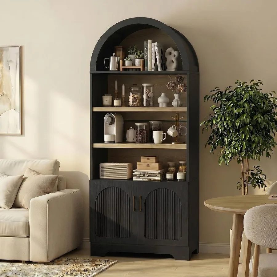 71인치 높이의 아치형 주방 수납장, MDF 소재에 검 - Storage & Organization 리뷰 및 가격