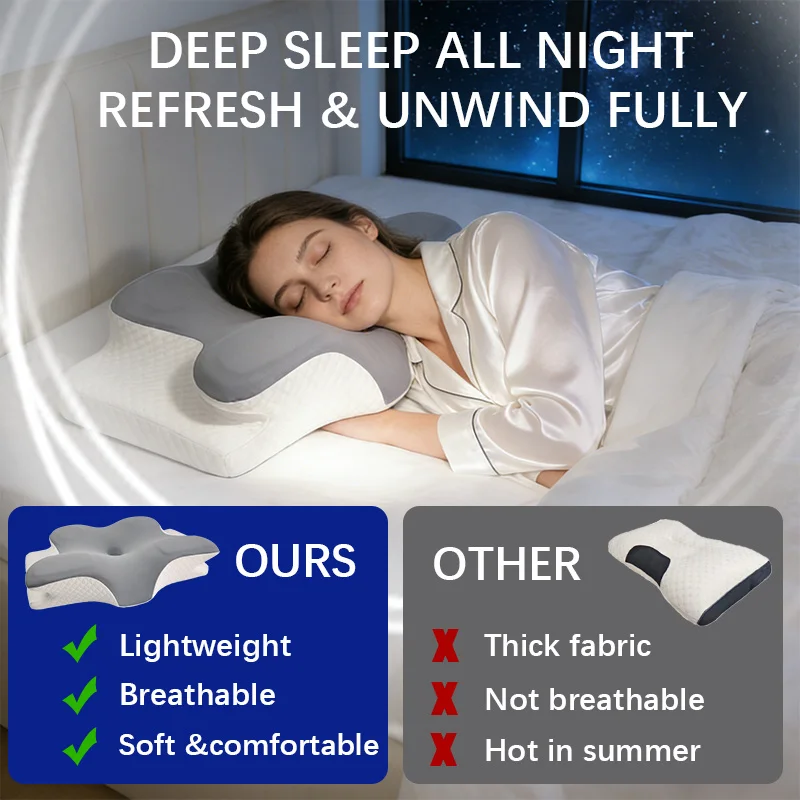 메모리폼 베개 경추 베개 목 통증 완화 컨투어 인체공학 - Memory Foam Orthopedic Pillow Neck Pain 리뷰 및 가격